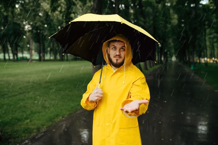 Capa de chuva em pvc forrada